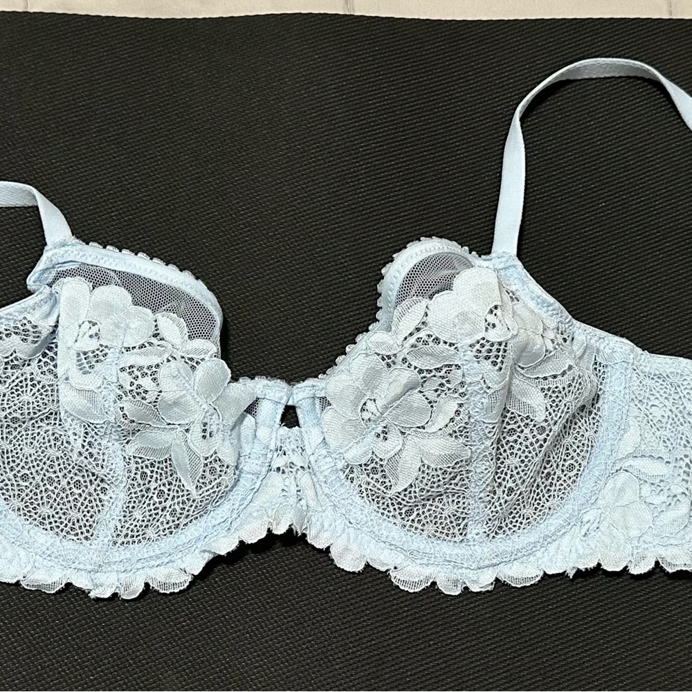 Bare Necessities The Essential Lace 32B Balconette Underwire Bra - Light Blue